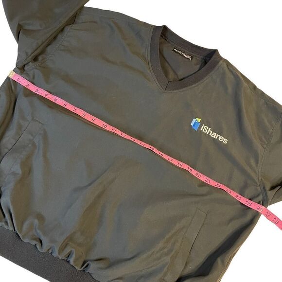 Black Golf Pullover Windbreaker Coverup jacket from Pacific Fleece Size Large. - Picture 10 of 10